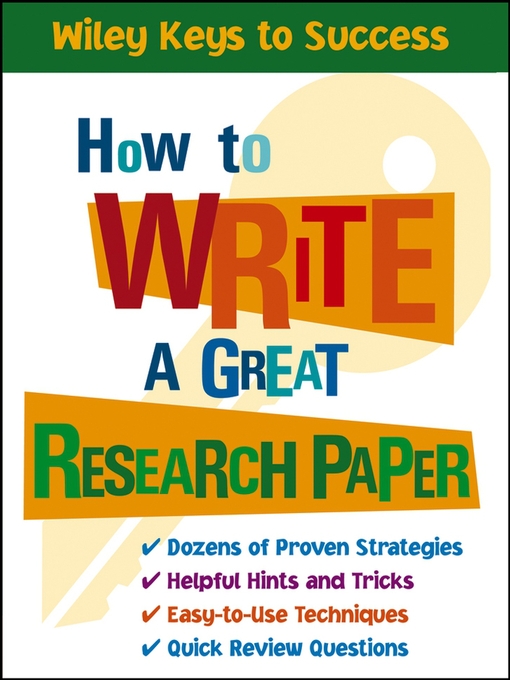Title details for How to Write a Great Research Paper by Book Builders - Wait list